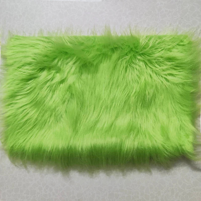 peluche artificielle vert douce moderne élégante tissu peluche fausse fourrure respectueux environnement