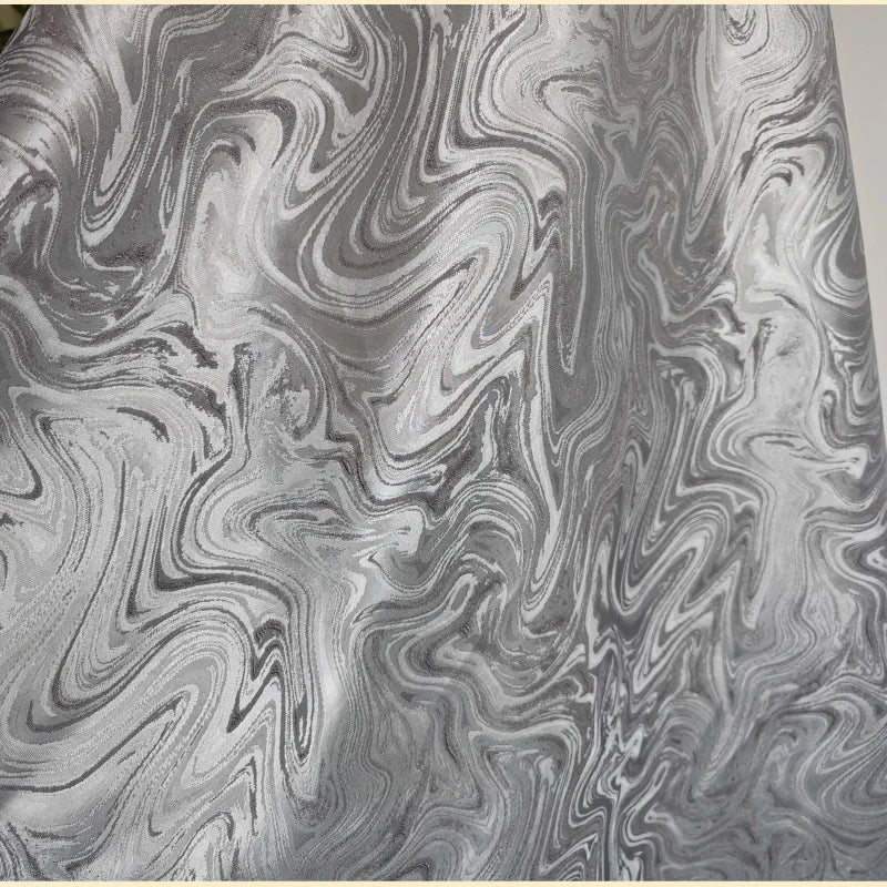tissu polyester gris argenté marbré texture ondulée moderne élégant tissu brocart 150cm large