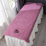 couverture massage bleu marine uni douce taille 180x80cm moderne confortable tranchant cou inclusion
