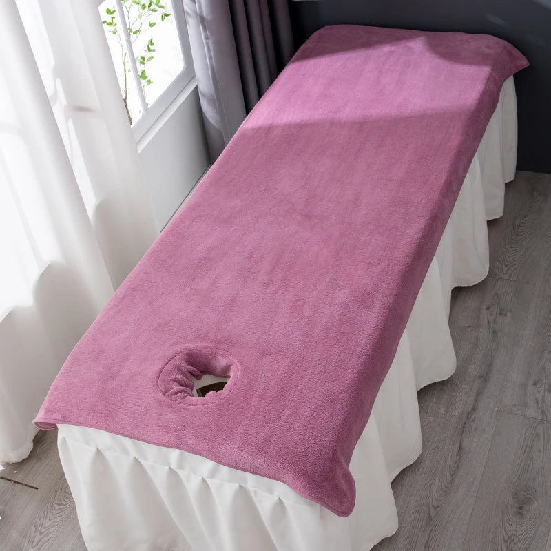 couverture massage bleu marine uni douce taille 180x80cm moderne confortable tranchant cou inclusion