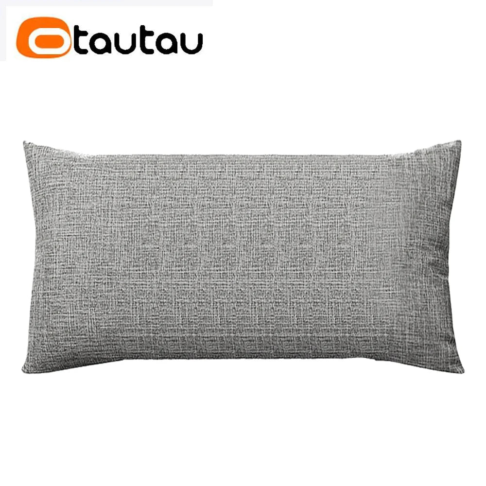 taies d'oreiller coton lin gris moderne opacité fixation longue fermeture glissière