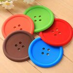 coasters adhésifs modernes couleur bleu rouge vert marron quatre trous opaques tasses thé