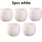 cache pots succulentes couleurs mixtes rayures horizontales moderne minimaliste plastique variété tons vibrant