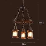suspension lumineuse bois naturel ampoule filament industriel rustique verre translucide