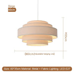 Suspension lumineuse tissu blanc contemporain 2000 82000lm 90 260V chambre salon