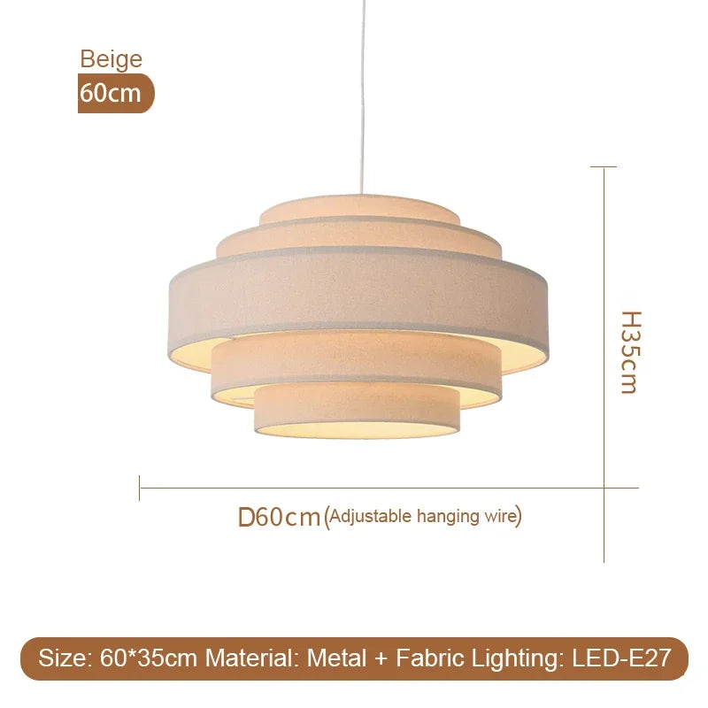 Suspension lumineuse tissu blanc contemporain 2000 82000lm 90 260V chambre salon