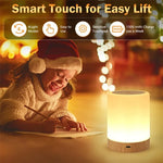 lampe table led tactile blanc bois moderne minimaliste translucide flux lumineux faibleRGBOptimal