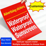 sticker publicitaire moderne adhésif rouge blanc gris logo film transparent extérieur vitrine magasin