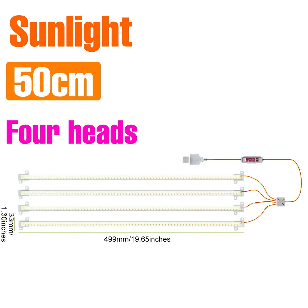 lampe led plante 30 50cm blanc rose bleu moderne clips adaptable usb