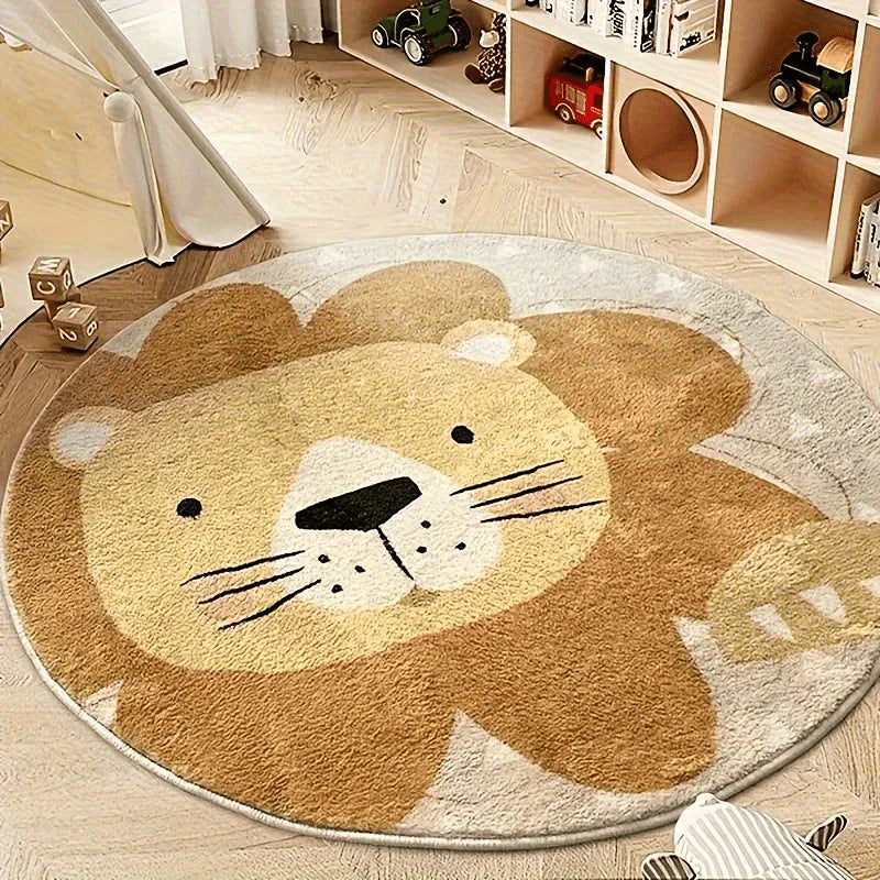 tapis doux motif lion enfant decoratif maison plage intérieurextérieur absorbant