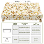 nappe rectangulaire feuilles dorées classique printemps table manger imperméable polyesterextérieurhôtelmarriagebanquet