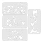 stencils blancs animaux chatons papillons drapeaux dessin animé decoration murale bricolage maison