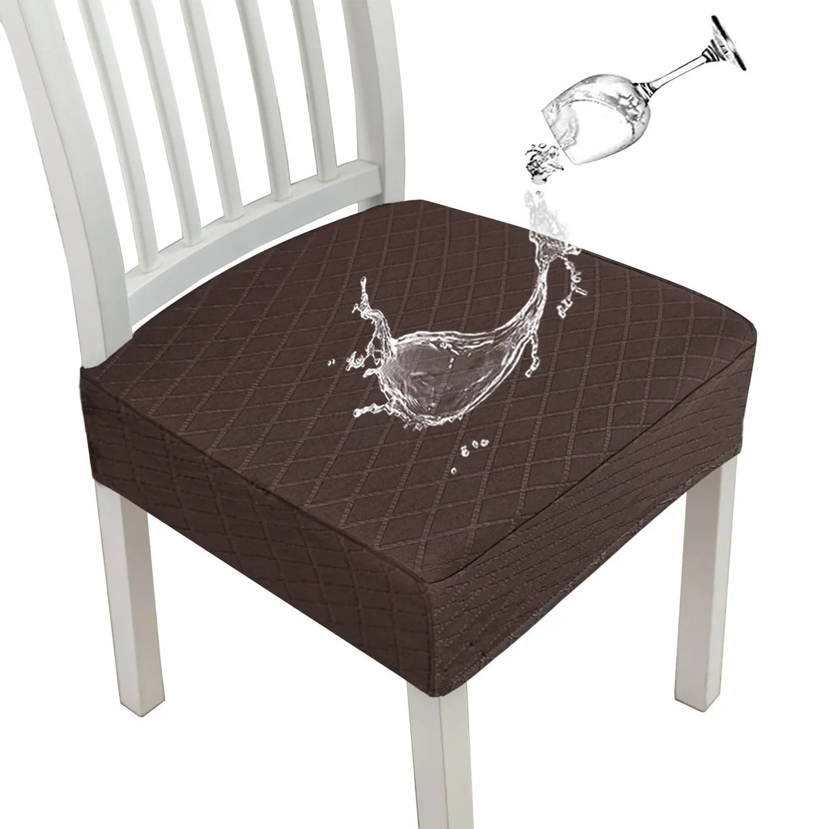 housse chaise gris quiltée moderne élastique polyéthylène usage extérieur intérieur