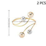 boucles rideau adhésives modernes or argent sphères métalliques pack deux