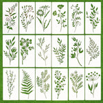 gabarits peinture fleurs feuilles papillons réutilisables diy crafts blanc noir vert orange rose brun