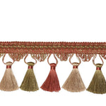 ruban pompons or décoration maison tissu coton pompons gris marron bleuclair traditionnel textile deco
