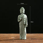 statue jardin bouddha pierre vert clair texture granulée classique