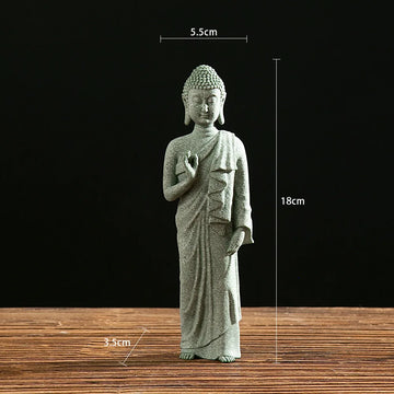statue jardin bouddha pierre vert clair texture granulée classique