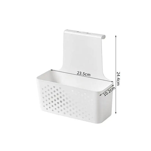 paniers rangement blancs perforés adhésifs modernes cuisine porte outils stockage organisateur