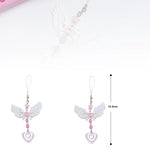 porte clés décoration papillon ailes cœur transparents blanc rose romantique