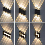 applique murale led noir géométrique contemporain éclairage mur fixé 90260v 60249 lumens chambre entrée