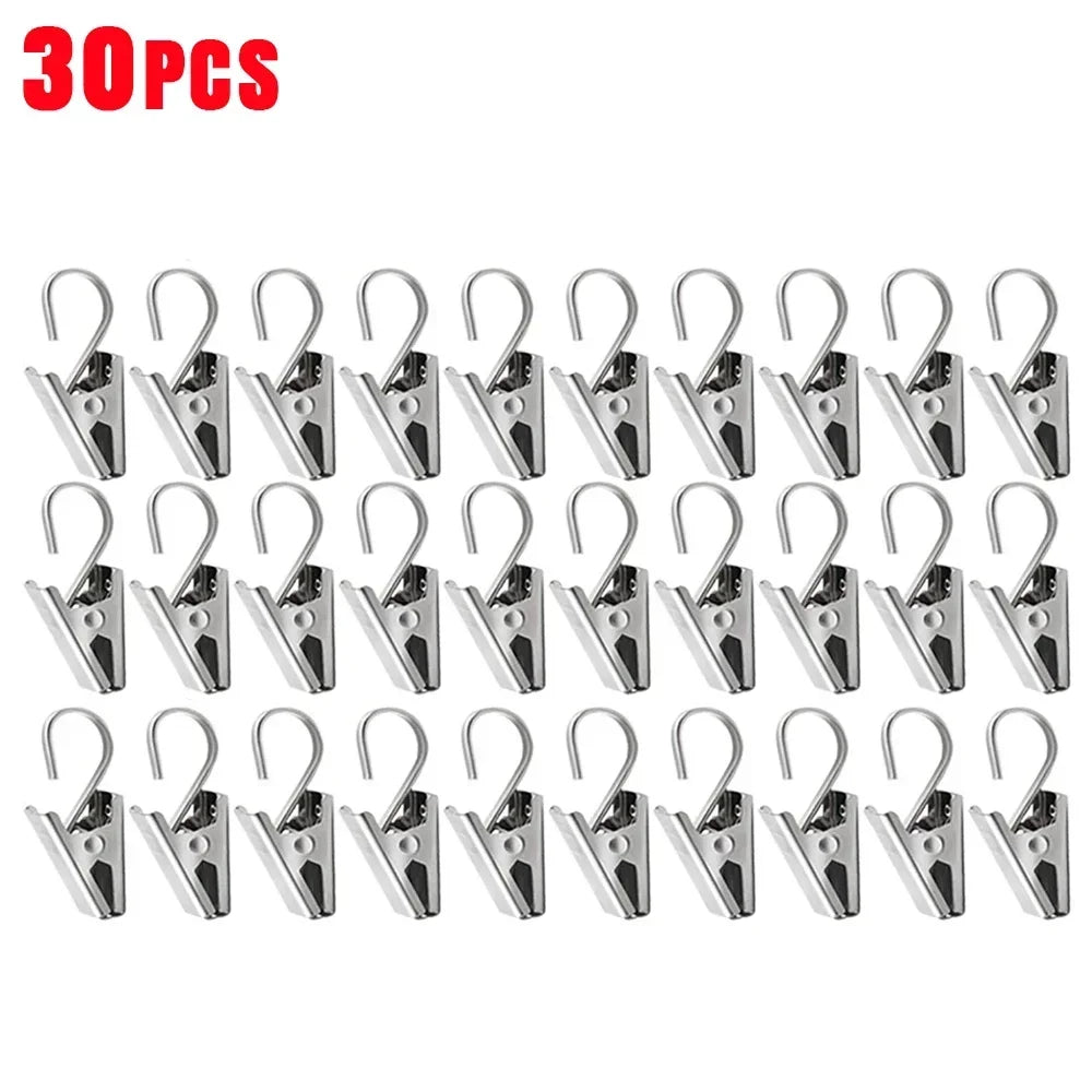 pinces tissu argentées clips rideau robustes décoration moderne 10pcs 20pcs 30pcs 50pcs 60pcs