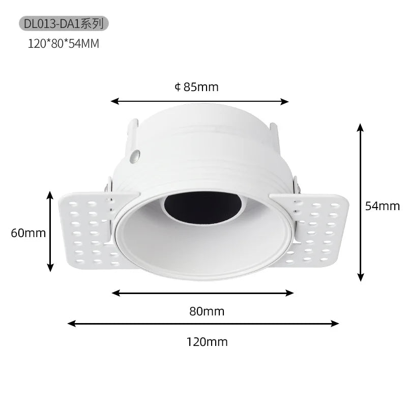 support spot encastré led blanc mat réglable lampe gu10 mr16 moderne
