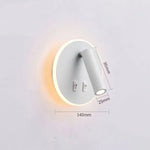 lampe murale moderne led noir fixée mur chargeur usb chambre entrée étude