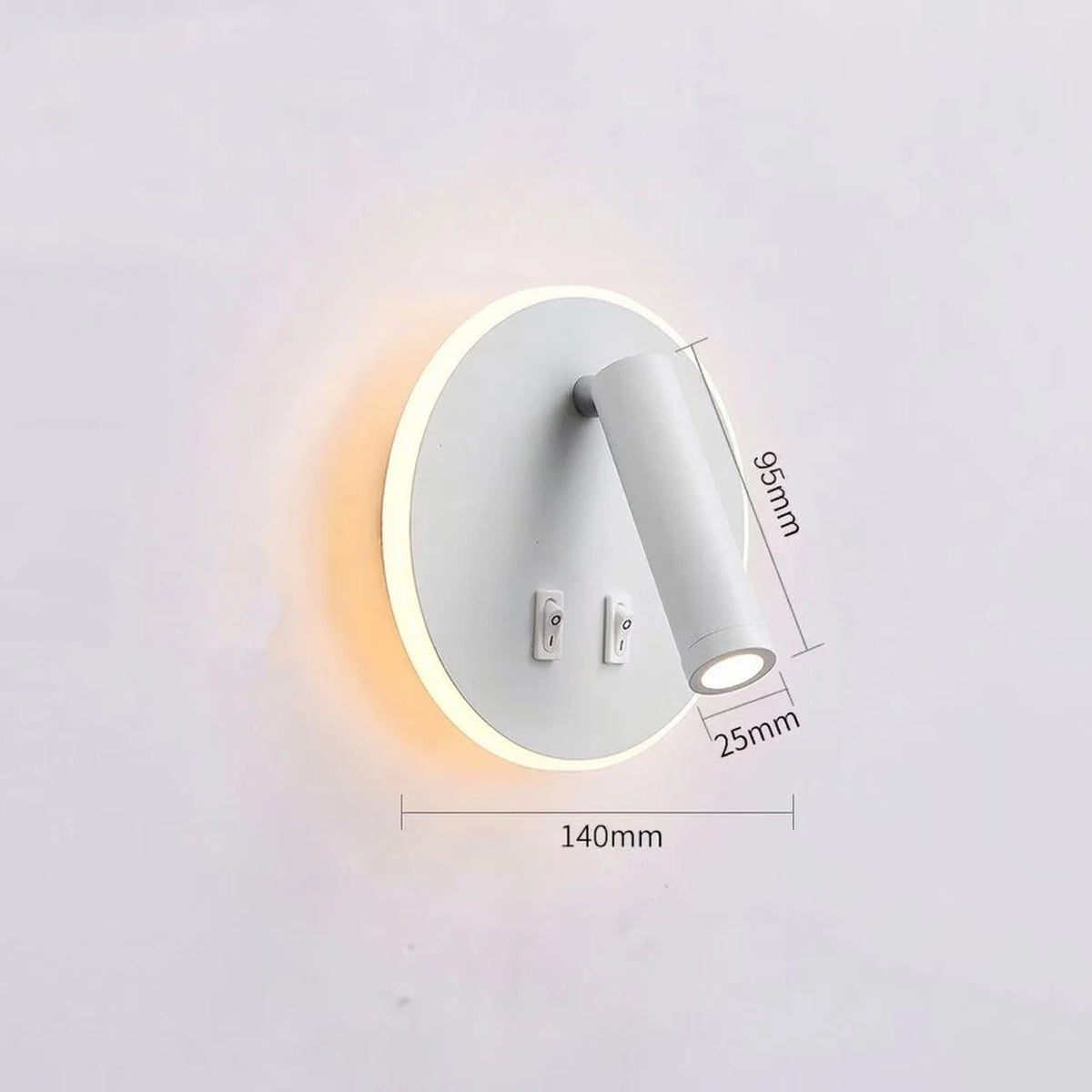 lampe murale moderne led noir fixée mur chargeur usb chambre entrée étude