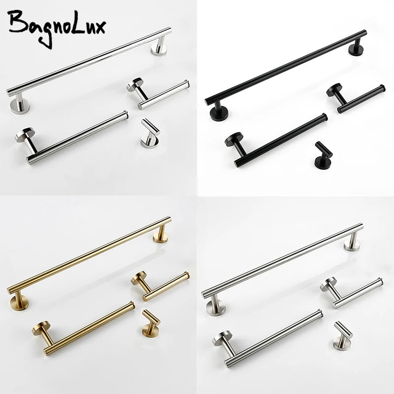 porte serviettes moderne acier inoxydable noir or chrome minimaliste salle bain