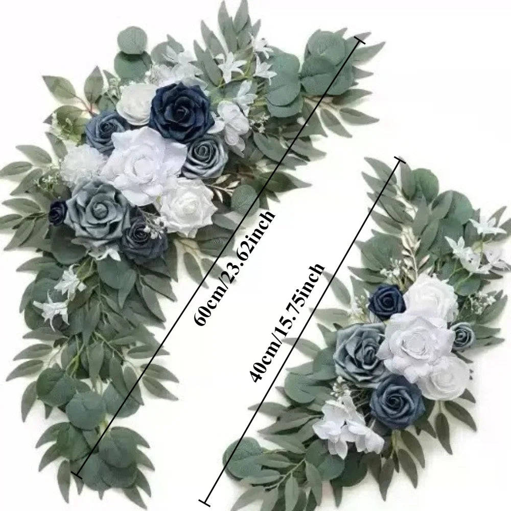guirlande florale artificielle romantique mariage extérieur decoration maison rose blanc vert