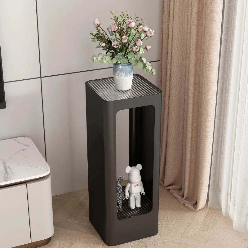 support vases moderne multi niveaux beige noir texture marbrée intérieur moderne