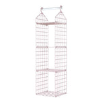 étagère suspendue moderne rose pâle étages hooks rangement serviettes pulls