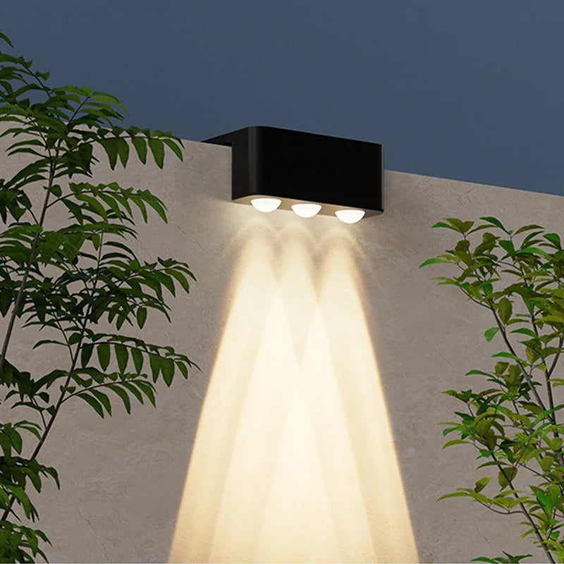 lumière solaire led noire ip65 adhésive murale led panneau solaire interrupteur tactile contemporaineextérieur