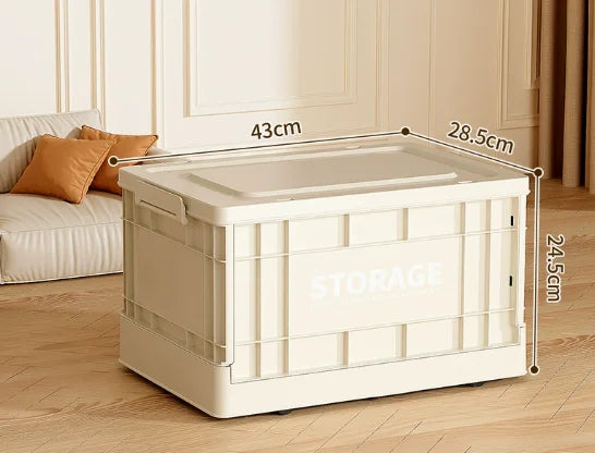 boîtes rangement pliables vert olive gris clair beige poignées couvercles amovibles moderne fonctionnel respectueux