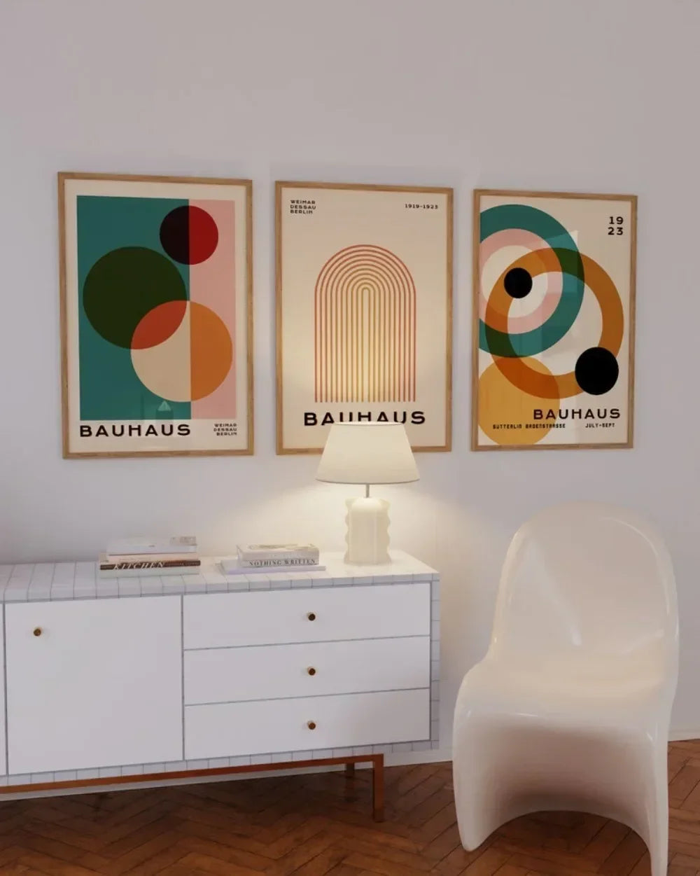 Affiche géométrique rétro milieu du siècle