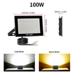 projecteur led moderne 220v 100w 200w 300w noir bras articulé extérieur ip67