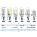 ampoule led e14 e27 blanc grains maïs moderne décoration intérieure 50000 heures 360 lumens