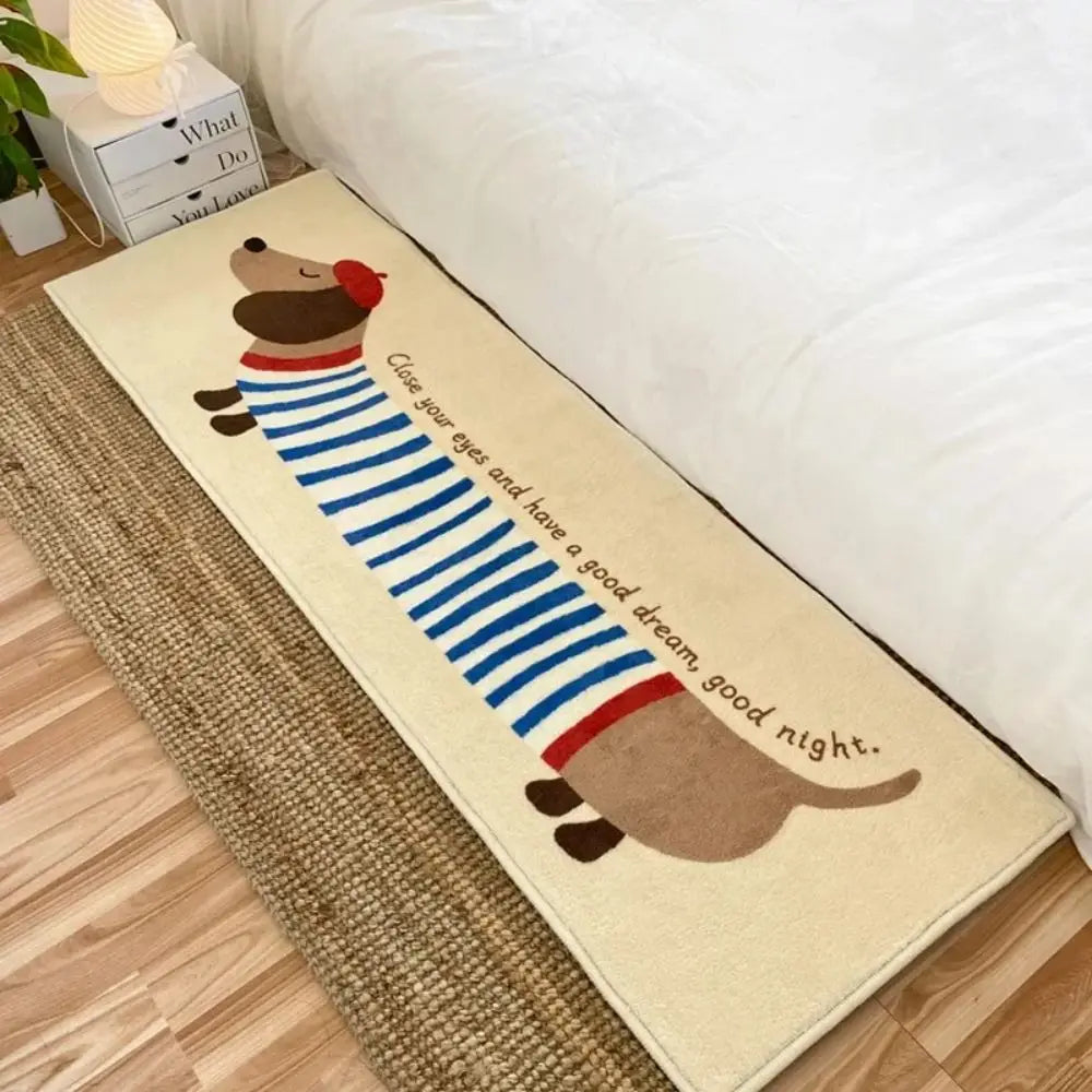 tapis moderne dessin animé beige bleu rouge antidérapant polypropylène pile désossée salon chambre