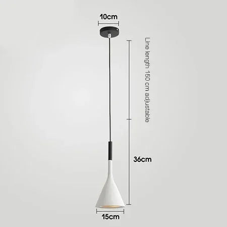 lampes suspendues modernes noir bronze gris clair abat jour conique living bedroom dining room