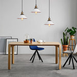 abat jour moderne fer noir blanc vert clair orange tringle ampoule fixe suspension