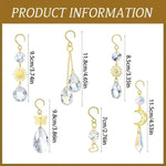 décoration plante transparentes dorées pendeloques motifs floraux élastique moderne soleil papillon cœur