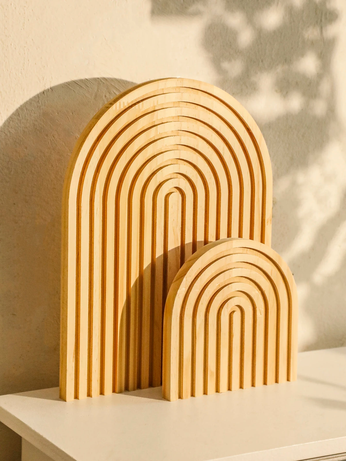 décoration moderne arc bois naturel géométrique minimaliste chambre salon ornement