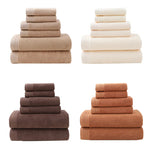 Ensemble de serviettes de bain coton biologique 6 pièces couleur bleu nuit