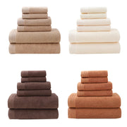 Ensemble de serviettes de bain 100% coton biologique 6 pièces 70x140cm douces et absorbantes