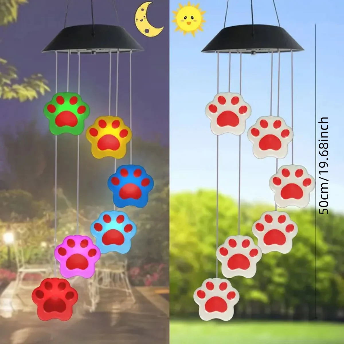 Mobiles solaires oiseaux chauves souris licornes chiens étoiles lunes cerfs bleu vert rouge jaune