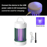 lampe anti moustiques rechargeable usb blanc noir rayures modernes compactes poignée notice câble