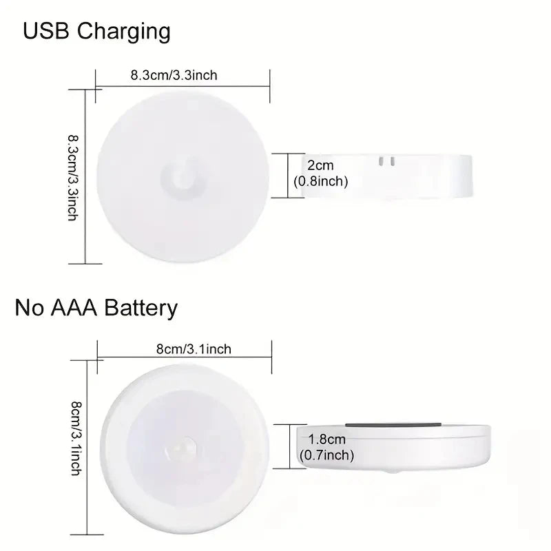 lampe nuit blanc moderne veilleuse détecteur mouvement rechargeable led adhésive chambre escalier
