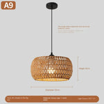 suspension lumineuse moderne rustique bambou naturel ampoules E27 opaques chambre décoration