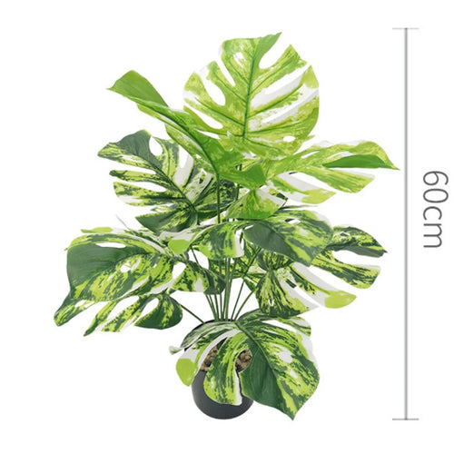 plantes artificielles bonsaï moderne grande taille feuilles vertes blancs ornement designintérieur chambre decoration festive